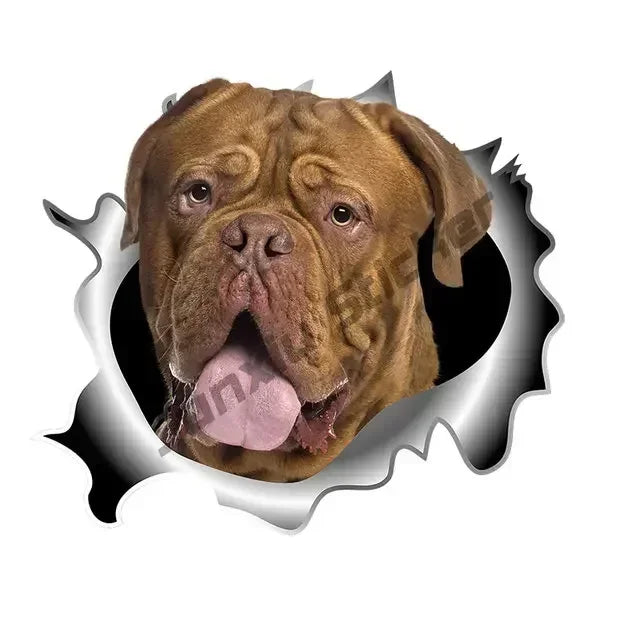 13CM Bulldog Decal Bull Terrier Car Sticker for Car Phone Bumper Decal Reflective Stickers Waterproof Car Styling Pet Dog Decal