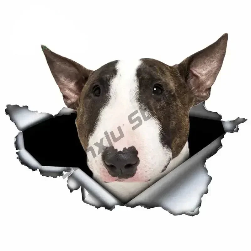 13CM Bulldog Decal Bull Terrier Car Sticker for Car Phone Bumper Decal Reflective Stickers Waterproof Car Styling Pet Dog Decal