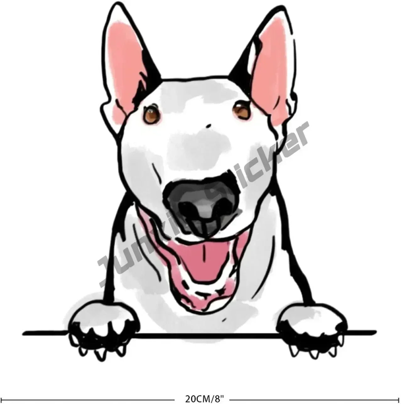 13CM Bulldog Decal Bull Terrier Car Sticker for Car Phone Bumper Decal Reflective Stickers Waterproof Car Styling Pet Dog Decal