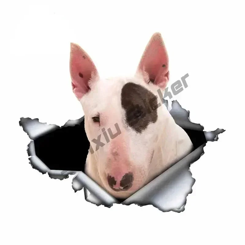 13CM Bulldog Decal Bull Terrier Car Sticker for Car Phone Bumper Decal Reflective Stickers Waterproof Car Styling Pet Dog Decal