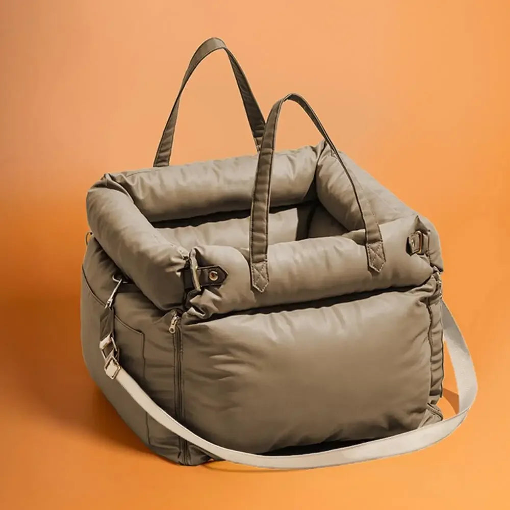 1 Portable Pet Car Seat with Stain and Scratch Protection, Easy to Clean Small to Medium Dog Travel Carrier, Pet Car Kennel