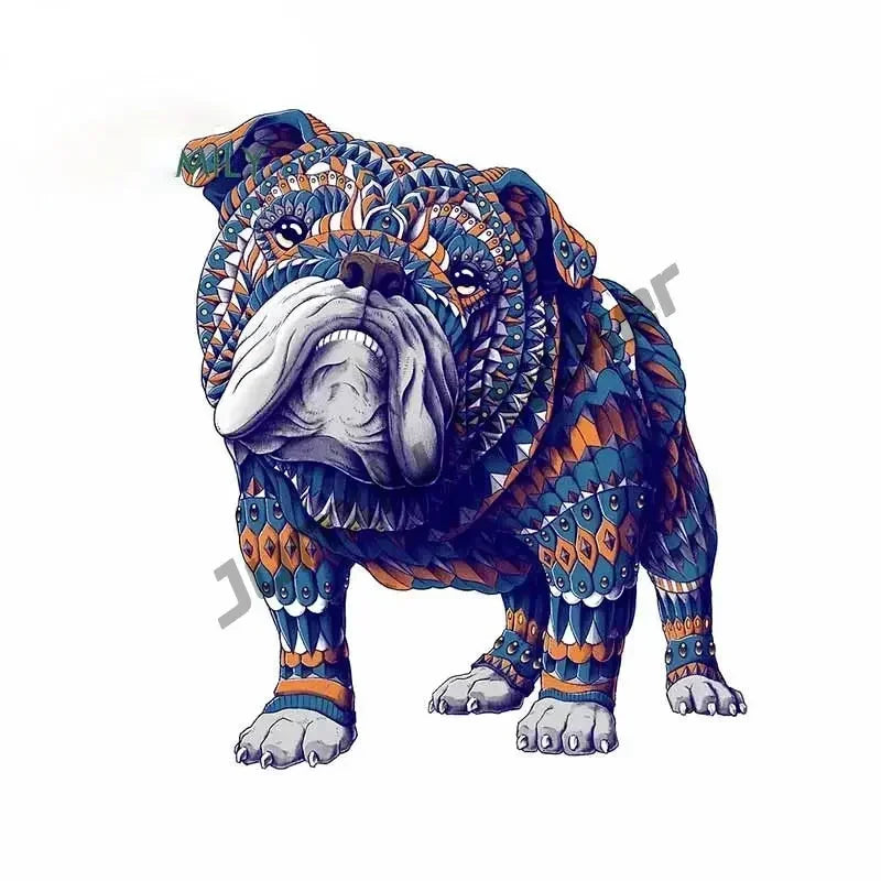 13CM Bulldog Decal Bull Terrier Car Sticker for Car Phone Bumper Decal Reflective Stickers Waterproof Car Styling Pet Dog Decal