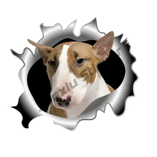 13CM Bulldog Decal Bull Terrier Car Sticker for Car Phone Bumper Decal Reflective Stickers Waterproof Car Styling Pet Dog Decal