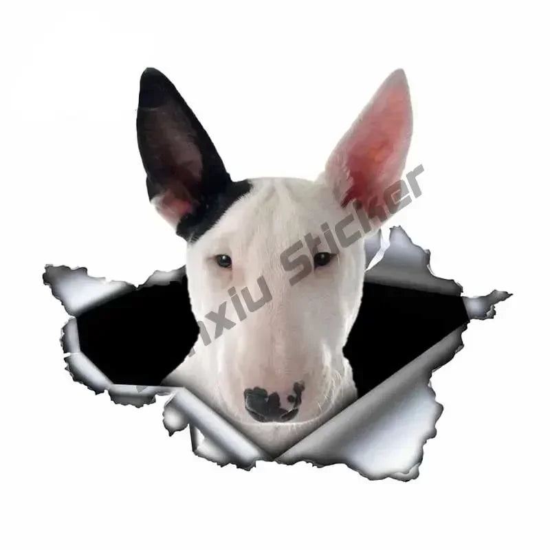 13CM Bulldog Decal Bull Terrier Car Sticker for Car Phone Bumper Decal Reflective Stickers Waterproof Car Styling Pet Dog Decal