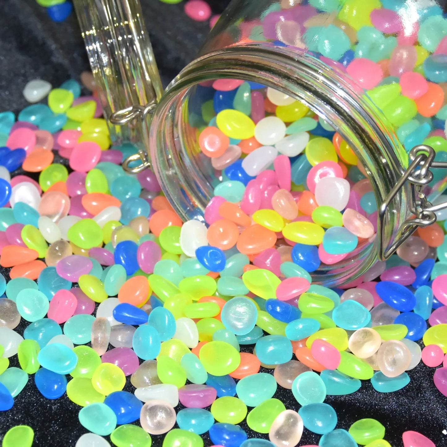 100 Pcs Luminous Rock, Stone Luminous Dark Garden Pebbles, Sidewalk Fish Tank Decoration, Aquariums, Fish Tanks loom