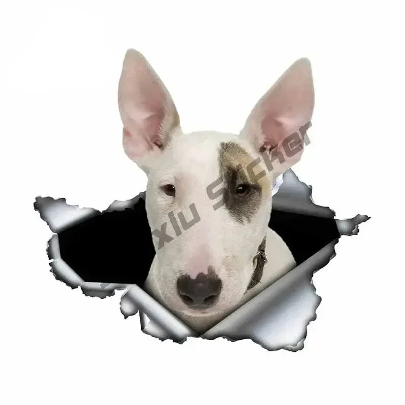 13CM Bulldog Decal Bull Terrier Car Sticker for Car Phone Bumper Decal Reflective Stickers Waterproof Car Styling Pet Dog Decal