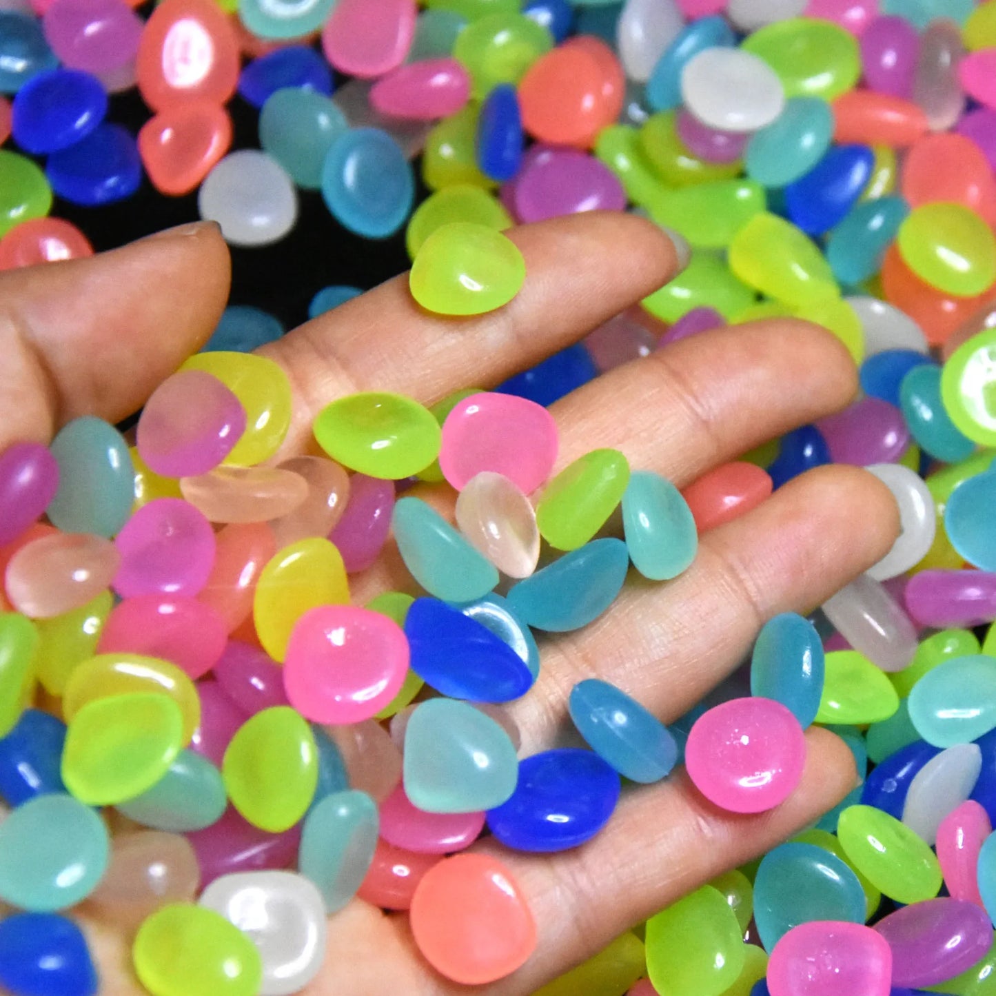 100 Pcs Luminous Rock, Stone Luminous Dark Garden Pebbles, Sidewalk Fish Tank Decoration, Aquariums, Fish Tanks loom