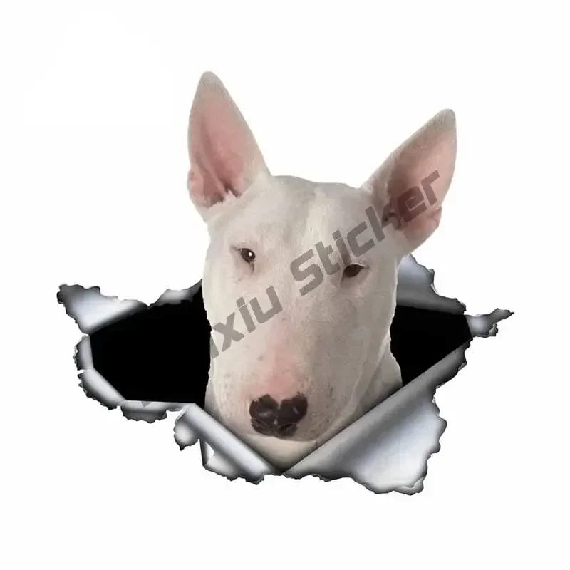 13CM Bulldog Decal Bull Terrier Car Sticker for Car Phone Bumper Decal Reflective Stickers Waterproof Car Styling Pet Dog Decal